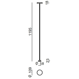 Słupek ogrodowy PISTILLO 3000K 119,5cm 8948