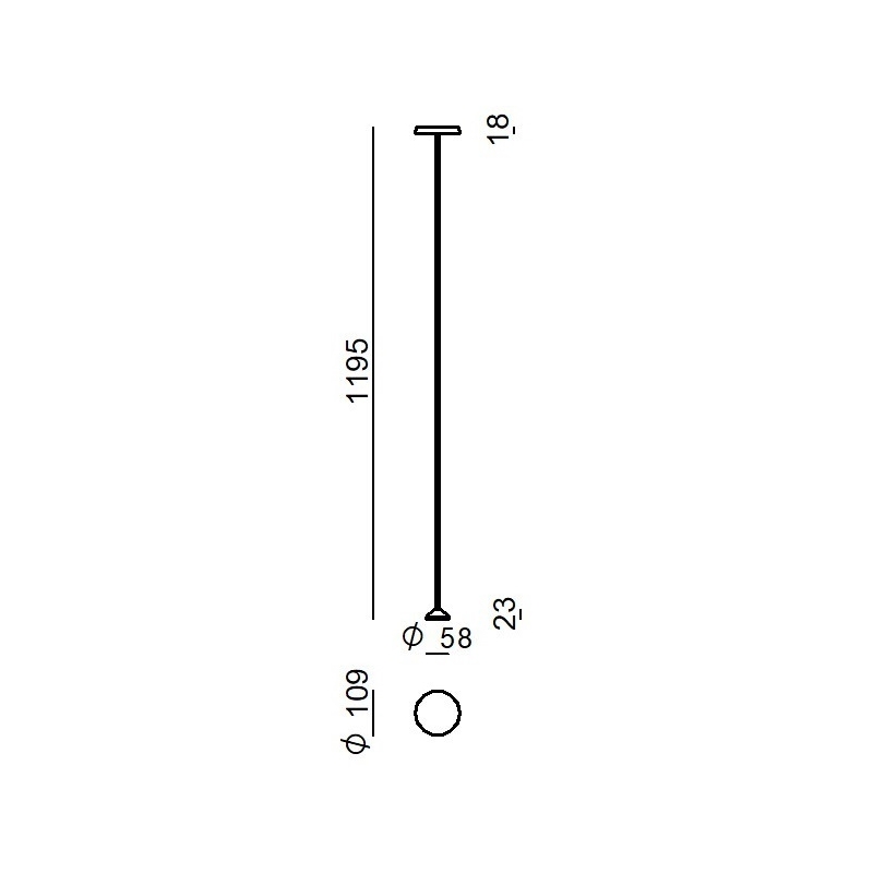 Słupek ogrodowy PISTILLO 3000K 119,5cm 8948