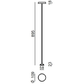 Słupek ogrodowy PISTILLO 3000K 89,5cm 8946