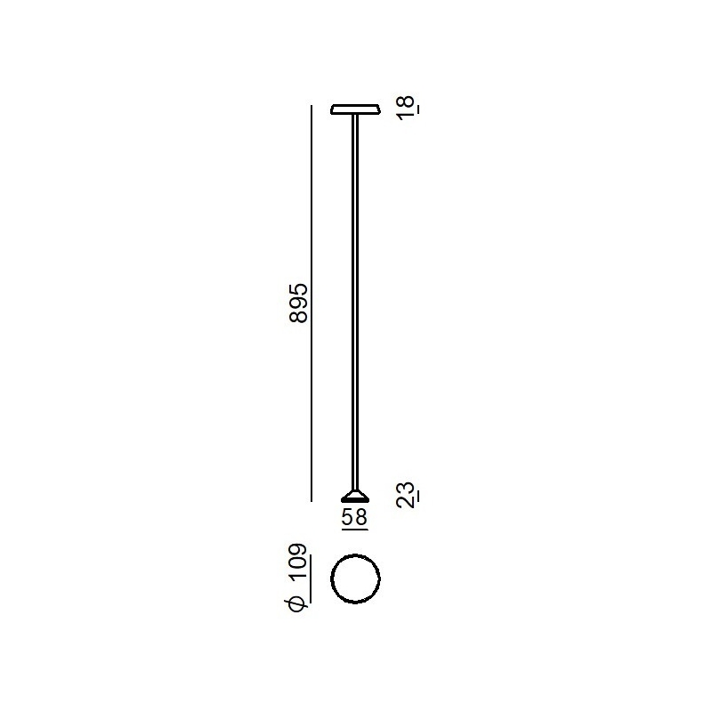 Słupek ogrodowy PISTILLO 3000K 89,5cm 8946