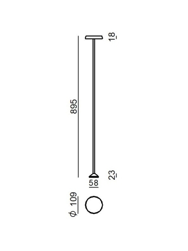Słupek ogrodowy PISTILLO 3000K 89,5cm 8946