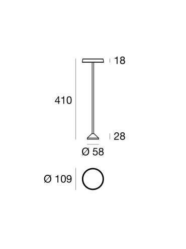 Słupek ogrodowy PISTILLO 3000K 41cm 8941