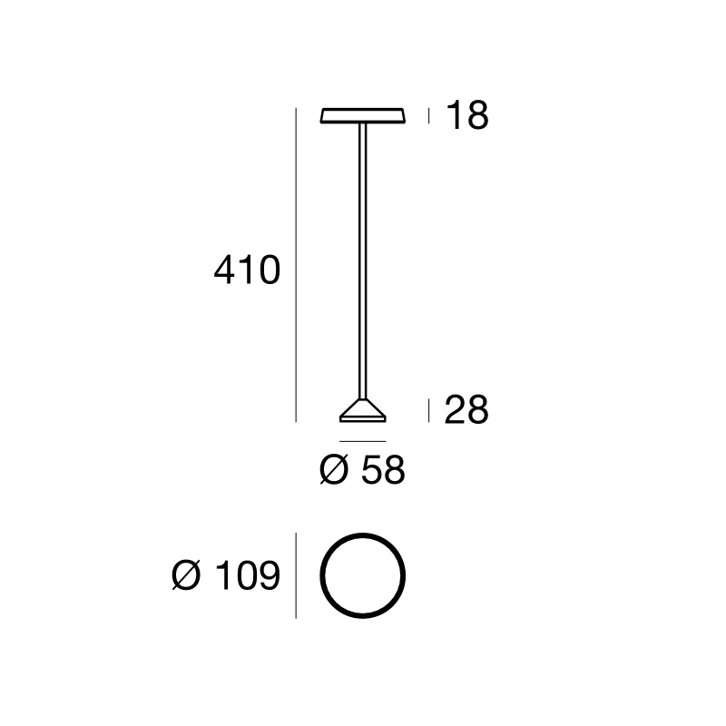 Słupek ogrodowy PISTILLO 3000K 41cm 8944