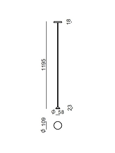 Słupek ogrodowy PISTILLO 3000K 119,5cm 8949