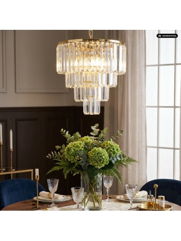 Lampa wisząca AMEDEO 17106/4+1-GLD