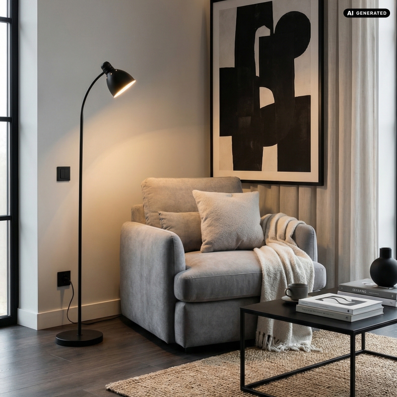 Lampa podłogowa BOSCA F4102-BK