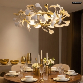 Lampa wisząca LEAF MD2858-6AS-G