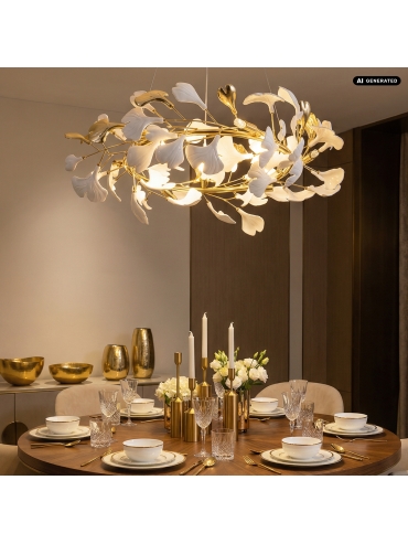 Lampa wisząca LEAF MD2858-6AS-G