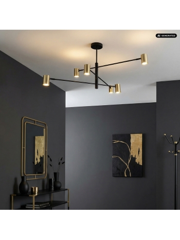 Lampa sufitowa PEDRO PEN4104-6GD+BK