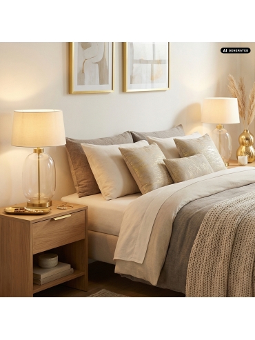 Lampa stołowa VAZE T4108-WH+CL