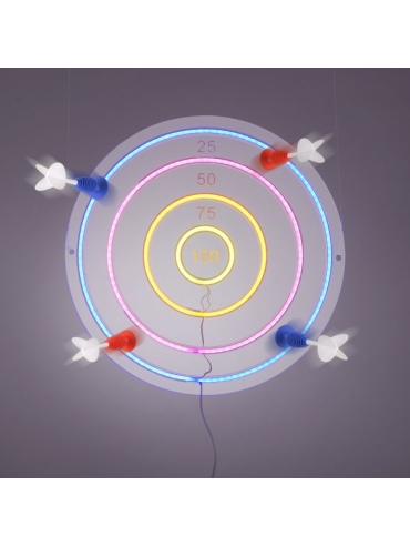 Kinkiet NEON tarcza do rzutek RGB