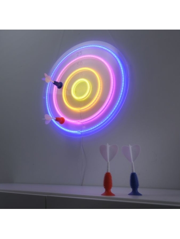 Kinkiet NEON tarcza do rzutek RGB