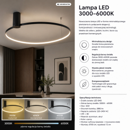 Lampa sufitowa HORIK 89429-60BK