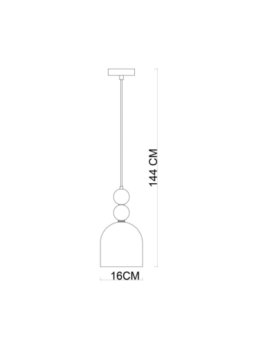 Lampa wisząca Manso PND-37462A-MC-GD