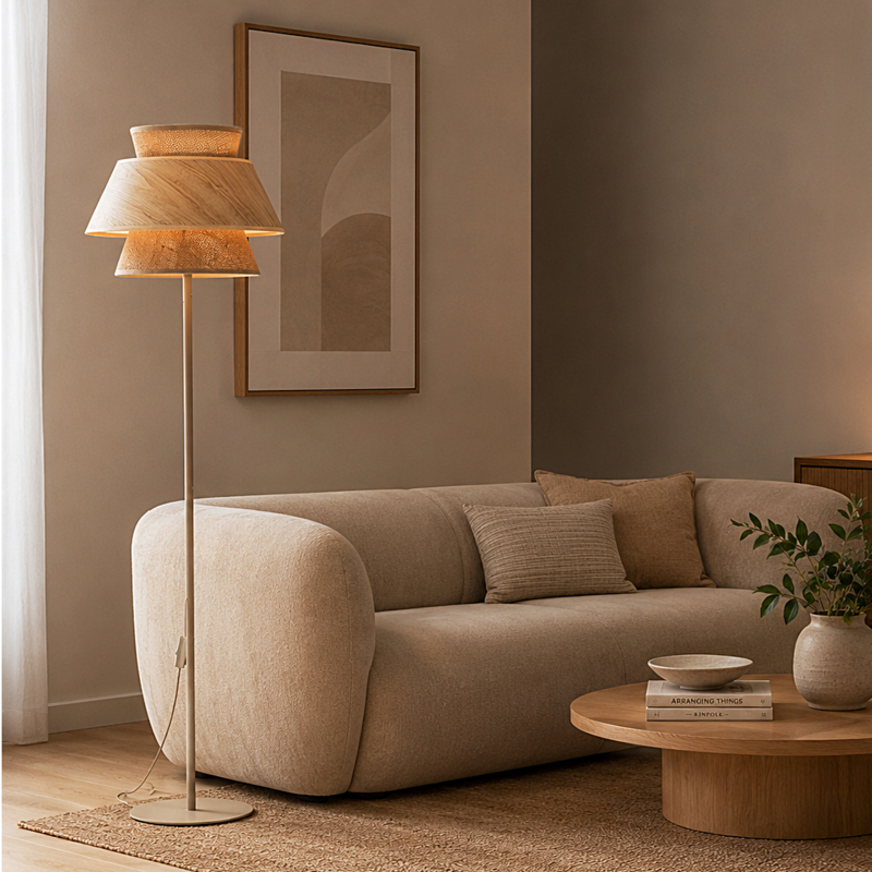 Lampa podłogowa KALUM WOOD 16225