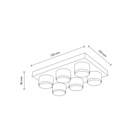 Lampa sufitowa BRIX BLUE 11285