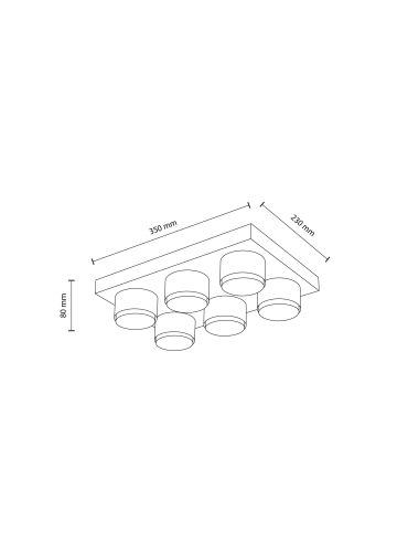 Lampa sufitowa BRIX BLUE 11285