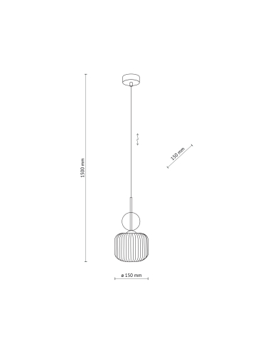 Lampa sufitowa SOPHIA COGNAC 11589