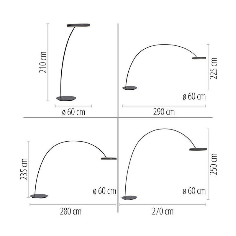 Lampa podłogowa PURE Loop-Bow LED CCT PILOT 561-18