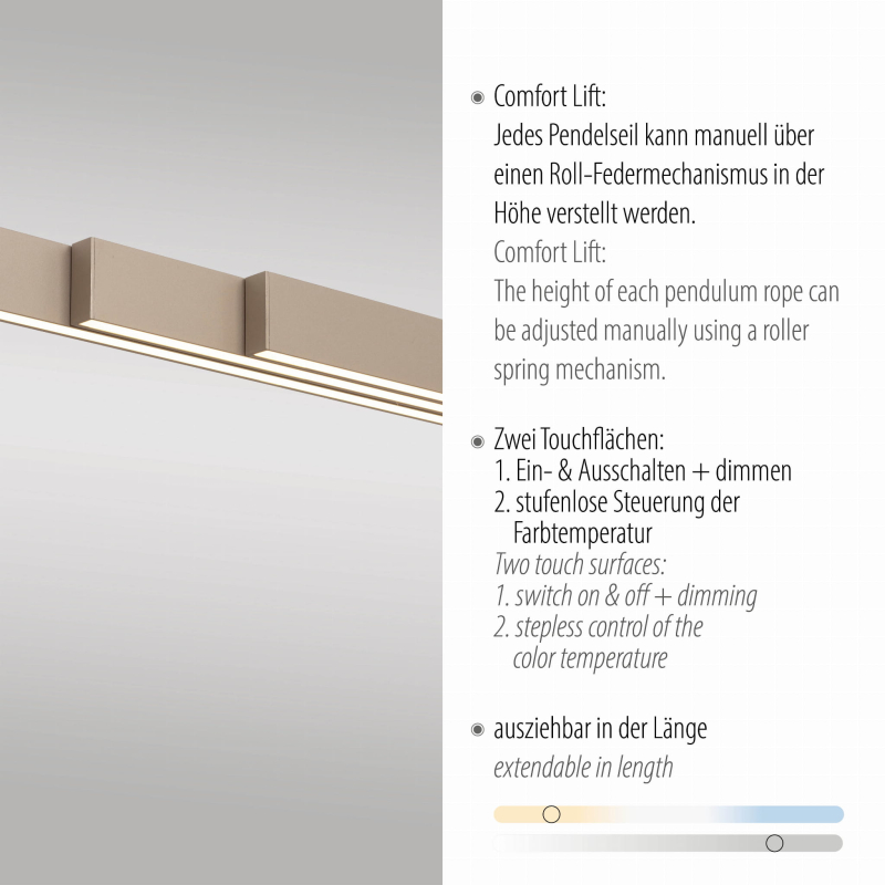 Lampa wisząca ADRIANA COMFORT LIFT LED CCT 2598-97