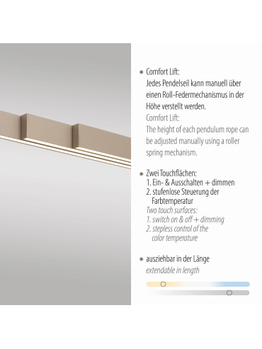Lampa wisząca ADRIANA COMFORT LIFT LED CCT 2598-97
