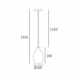 Lampa wisząca KUALA LUMPUR P01557BK