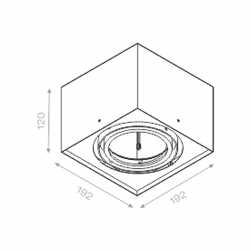 Spot SQUARES 111x1 Phase-Control natynkowy czarny mat 40711-0000-T8-PH-02