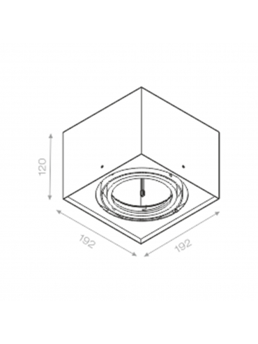 Spot SQUARES 111x1 Phase-Control natynkowy czarny mat 40711-0000-T8-PH-02