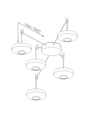 Lampa wisząca AQLED SPIDER mat 40382-M930-S3-PH-02