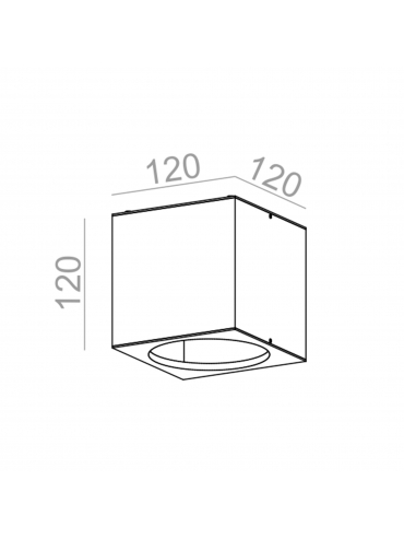 Spot BIG CUBE 111 natynkowy biały mat 42211-0000-T8-PH-03