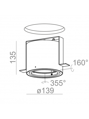 Spot RING 111 trimless 230V Phase-Control wpuszczany czarny struktura 37163-0000-U8-PH-12
