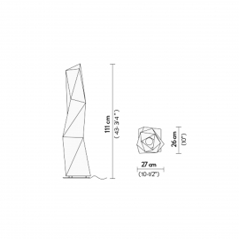 Lampa podłogowa DIAMOND LARGE WHITE DIAFL00WHT00000000EU
