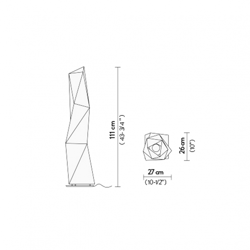 Lampa podłogowa DIAMOND LARGE WHITE DIAFL00WHT00000000EU