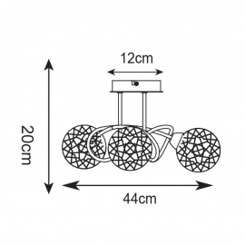 Lampa sufitowa BRAVA CL16022-3