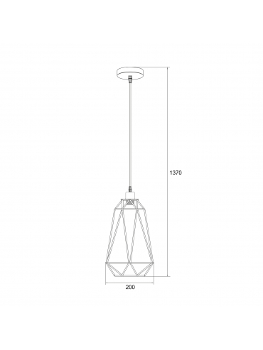 Lampa wisząca TORCH HP1423A-20-BL