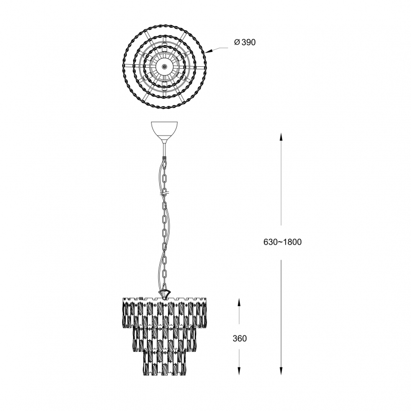 Lampa wisząca ANZIO P0480-07A-F4AC