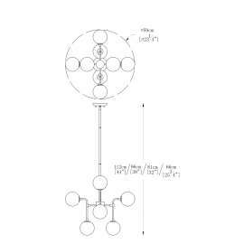 Lampa wisząca RIANO P0454-08C-SDGF