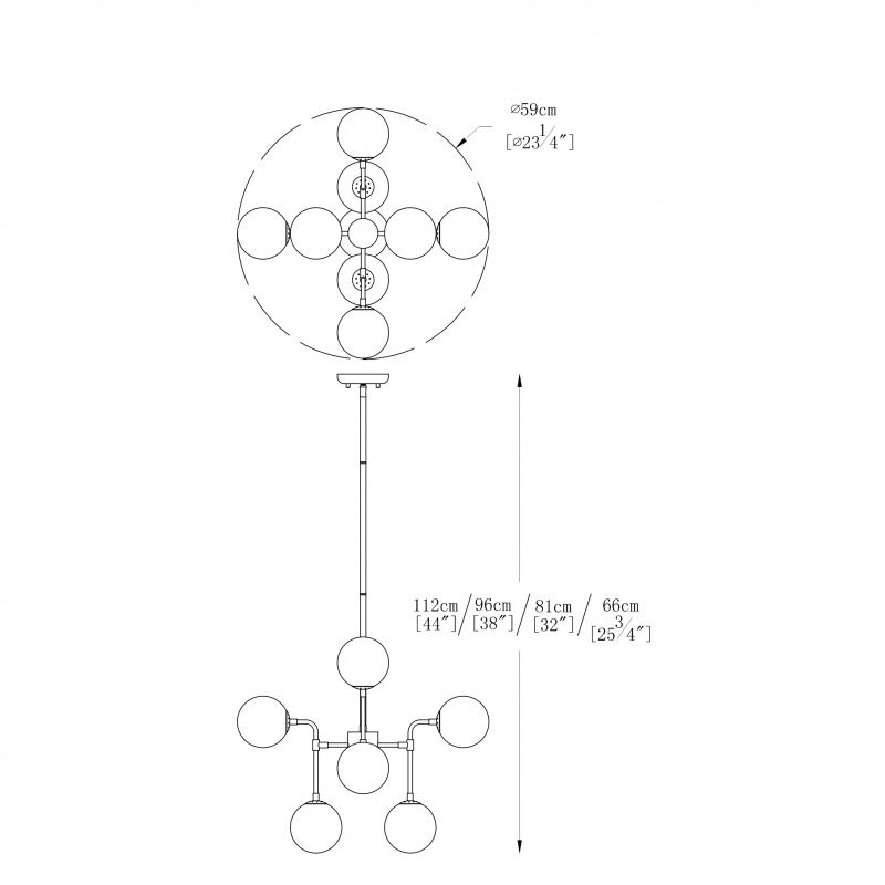 Lampa wisząca RIANO P0454-08C-SDGF