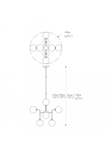Lampa wisząca RIANO P0454-08C-SDGF
