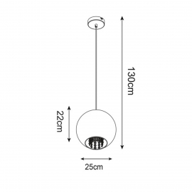 Lampa wisząca IVIA P12082D-D25