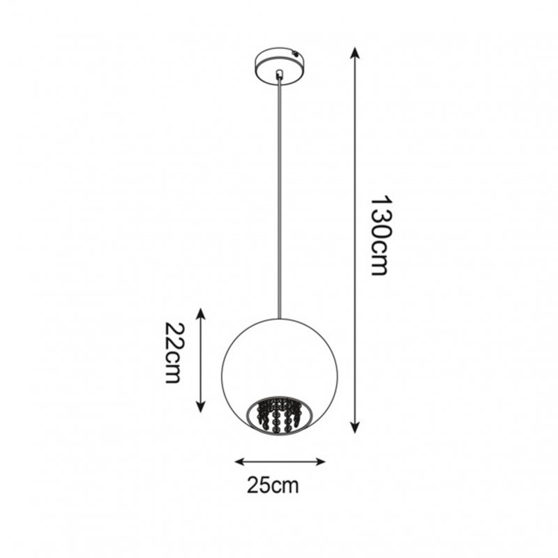 Lampa wisząca IVIA P12082D-D25