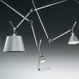 Lampa wisząca TOLOMEO DECENTRATA 36 Szara