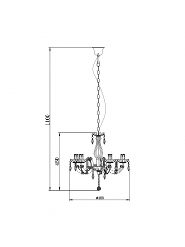 Lampa wisząca MAGNOLIA RLD94016-5A