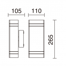 Lampa elewacyjna ANIBAL 013A-G21X1A-03