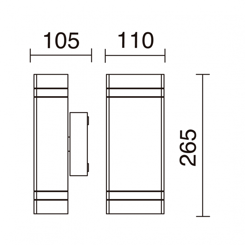 Lampa elewacyjna ANIBAL 013A-G21X1A-03