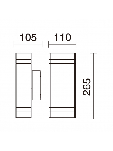 Lampa elewacyjna ANIBAL 013A-G21X1A-03