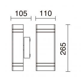 Lampa elewacyjna ANIBAL 013A-G21X1A-04