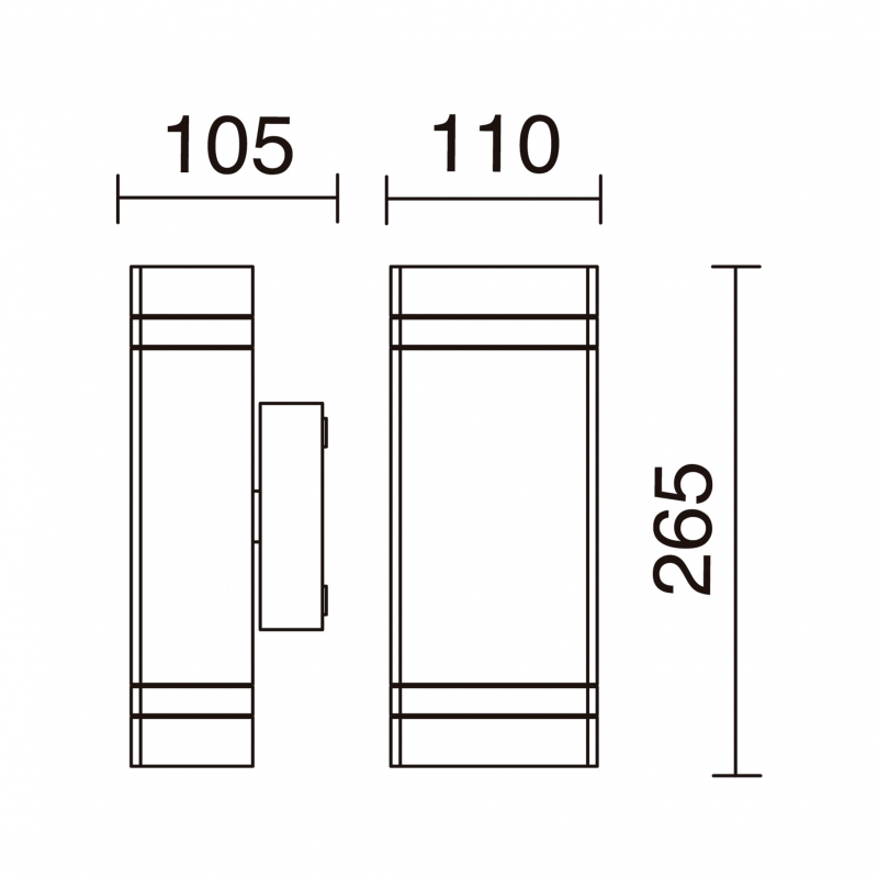 Lampa elewacyjna ANIBAL 013A-G21X1A-04
