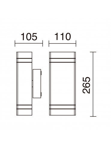 Lampa elewacyjna ANIBAL 013A-G21X1A-04