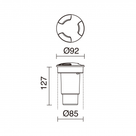 Oprawa najazdowa BELGRADO 557C-G21X1A-02